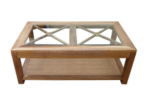 SILANG COFFEE TABLE WITH GLASS